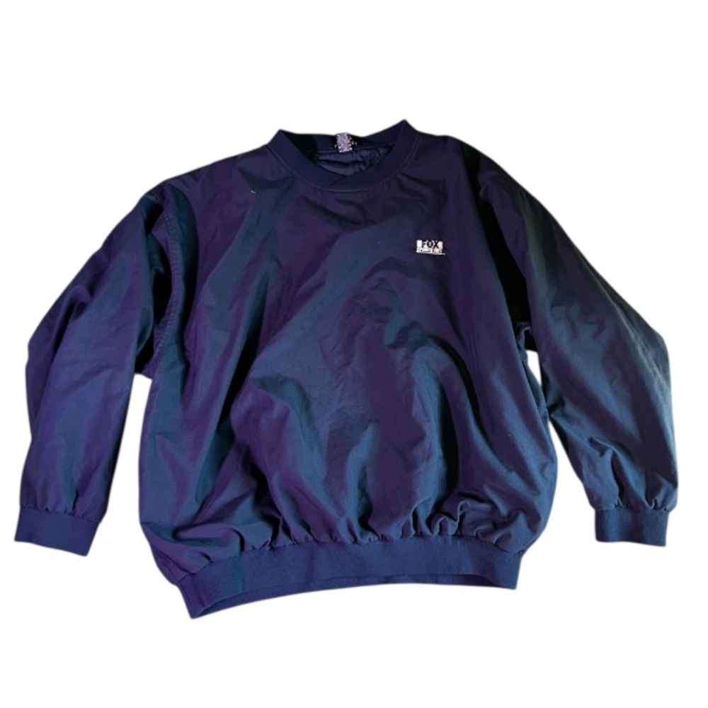 Men's Navy Blue Fox Sports Net pullover jacket size 2X